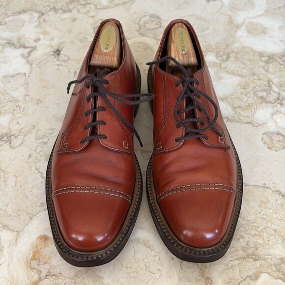 Vintage John McHale Cap Toe Leather Derby Dress Shoes - Picture 3 of 12